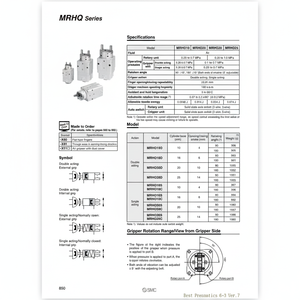 SMC Pneumatics Robots industriels Pince à air Pince rotative MRHQ16D-90S-M9NV - Product Image 1