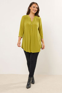 Hawaii mùa hè mặc 3/4 tay áo sơ mi nút đóng cửa V cổ tùy chỉnh in phụ nữ áo - Product Image 4