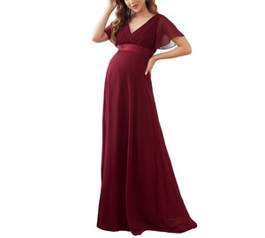 Vestido de maternidad elegante con espalda descubierta para mujer embarazada - Product Image 1