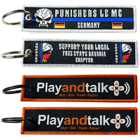 Cadeau en tissu Porte-clés brodés Porte-clés Jet Tag Porte-clés de moto Porte-clés brodé de voiture de moto avec logo personnalisé