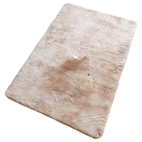 Tapis de luxe épais en fausse fourrure de lapin - Tapis shaggy moderne et doux pour salon et chambre, rectangulaire, lavable