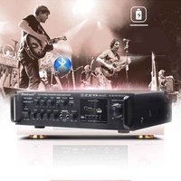 Amplificateur Bluetooth 110V 220V pour Système Home Cinéma, Haut-parleur Karaoké, Voiture et Maison, Haute Puissance 500W*2 2.0 1000 Watts