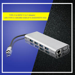 11 en 1 Adaptateur <span class=keywords><strong>Hdmi</strong></span> Vga 4k 3 Hub Avec Hub 3.0 Tf Sd Reader Slot Pd Usb C Type-c Hub pour <span class=keywords><strong>Mac</strong></span> <span class=keywords><strong>Book</strong></span> Pro/air pour Ugreen - Product Image 5