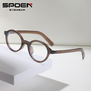 SPOEN Oval Full Rim <b>Eyeglasses</b> <b>Frames</b> Anti Blue Light Unisex Vintage Design - Product Image 1