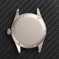 Casing Jam Tangan 36mm untuk Mesin Quartz VH31, Kaca Safir, Penutup Paduan Titanium, Suku Cadang Jam Tangan