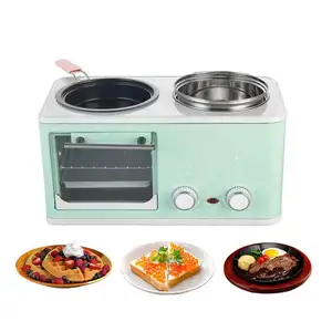 2023 New Product 4, In 1 Breakfast Machine Pink Supplier Multi-Functional Maker Green for Household/