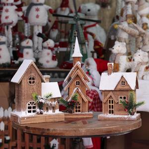 Décorations de Noël en bois, fournitures de décoration de Noël, maison de neige lumineuse de Noël, décoration de scène d'<span class=keywords><strong>igloo</strong></span> en bois de Noël, ornements - Product Image 4