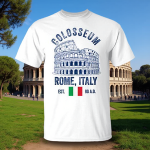 Camiseta Coliseo Roma Italia, Recuerdo del Amfiteatro Flaviano, Diseño Italiano - Product Image 3