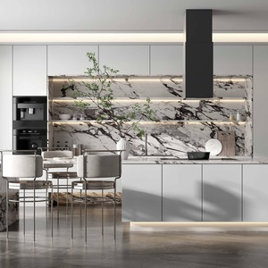 Cuisine complète de haute qualité en panneaux de particules italiens en forme de I, moderne, sur mesure, en kit - Product Image 2