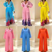 Nouvel ensemble décontracté en coton et lin pour femme 2026 – Blouse et pantalon deux pièces coupe ample couleur unie – Vêtements de gros pour fabricants