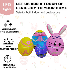 Huevos y Conejito Inflables de Pascua de 1.5 Metros con Luces LED Integradas, Resistentes al Agua con Clasificación IP44, Decoración para Interiores y Exteriores para la Fiesta de Primavera - Product Image 5