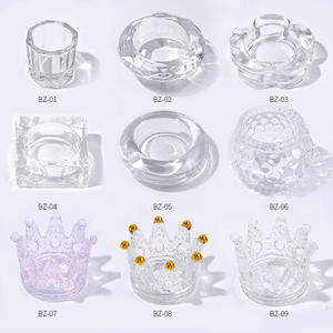 Herramientas de Nail Art Transfronterizas, Copa de Cristal Octogonal Iridiscente de Alta Transparencia para Líquidos, Modelo Qt0355, Origen Yiwu, Venta al por Mayor - Product Image 3