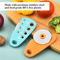 Multifunctionele 6-in-1 keuken gadgetset van roestvrij staal: kruidenstripper, pizzames, knoflookrasp, schilmes, flesopener