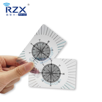 Carte NFC transparente RFID imprimable de 85,5*54 mm, carte de visite