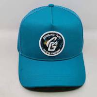 Casquette de baseball personnalisée avec logo, bleu sarcelle, brodée, réglable, unisexe, en coton sergé et maille, style Y2K, pour sports de plein air, vente en gros, OEM