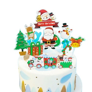 Nuovo Design <span class=keywords><strong>buon</strong></span> <span class=keywords><strong>natale</strong></span> Santa clausola torta Topper carta decorazioni natalizie per torte a tema <span class=keywords><strong>Babbo</strong></span> <span class=keywords><strong>Natale</strong></span> - Product Image 1