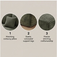 Ensemble de canapés compressés en tissu et éponge en forme de L, design moderne, exportation, récupération instantanée, BTCS007 pour usage domestique