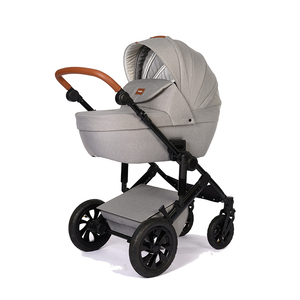 Carrinho de bebê luxuoso 3 em 1 com berço e rodas de assento de carro chique - Product Image 3