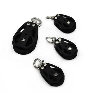 Yüksek dereceli 360 derece dönen kablo Pully paslanmaz çelik marin donanımı naylon kasnak çift kasnaklar - Product Image 5