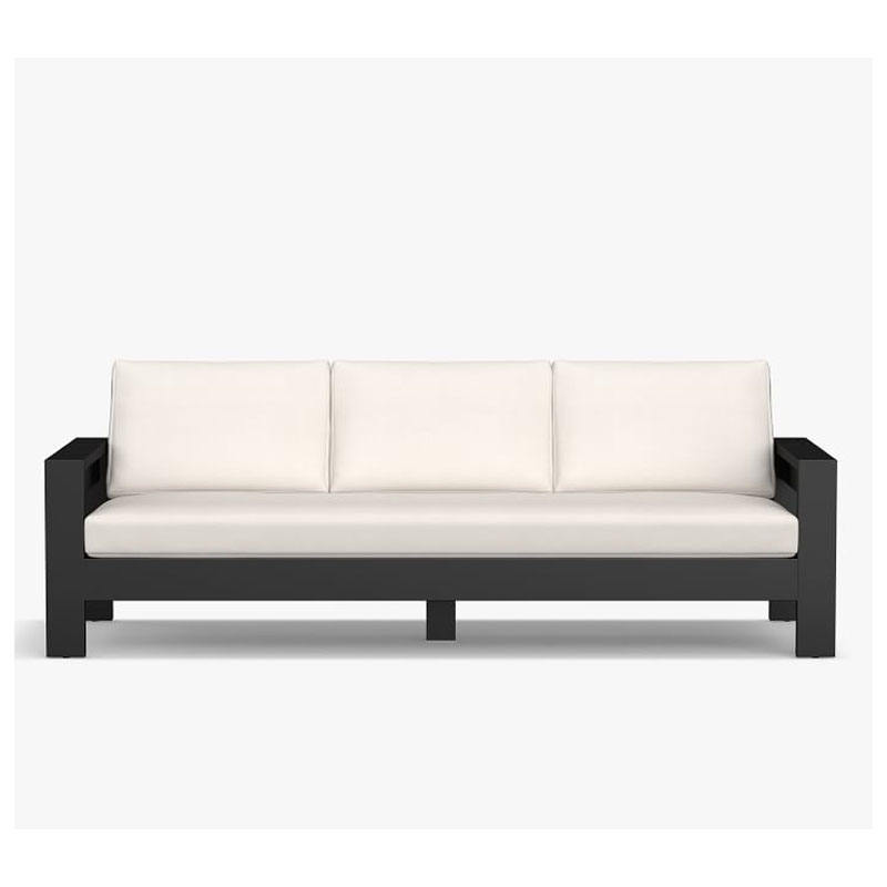 Wholesale outdoor furniture garden metal sofa patio aluminum three seat sofa