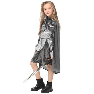Costume de guerrier médiéval brillant argenté pour enfants, <span class=keywords><strong>robe</strong></span> de carnaval pour filles, Halloween, Purim - Product Image 2