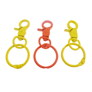 Bán Buôn Loose <span class=keywords><strong>Leaf</strong></span> Cuốn Sách Ràng Buộc Nhẫn Với Kích Hoạt Xoay Snap Hook Clasp Keychain - Product Image 3