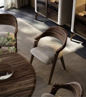Chaises et tabourets de salle à manger en cuir de luxe léger et moderne, nouveau design français, meubles de salle à manger durables et écologiques