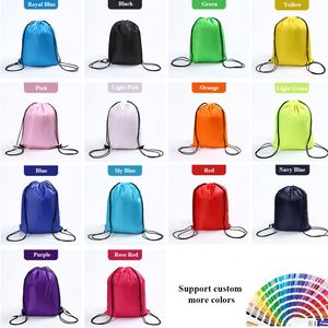 Wholesale Customized Draw <b>String</b> Sports Backpack Gym <b>Bag</b> Custom Logo Polyester Nylon Shop Promotional Fitness Drawstring <b>Bags</b> - Product Image 2
