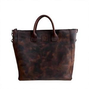 Fashionable Women's Genuine Leather Handbags Durable Lightweight Large Capacity Zipper Closure Waterproof for Shopping Travel - Product Image 2