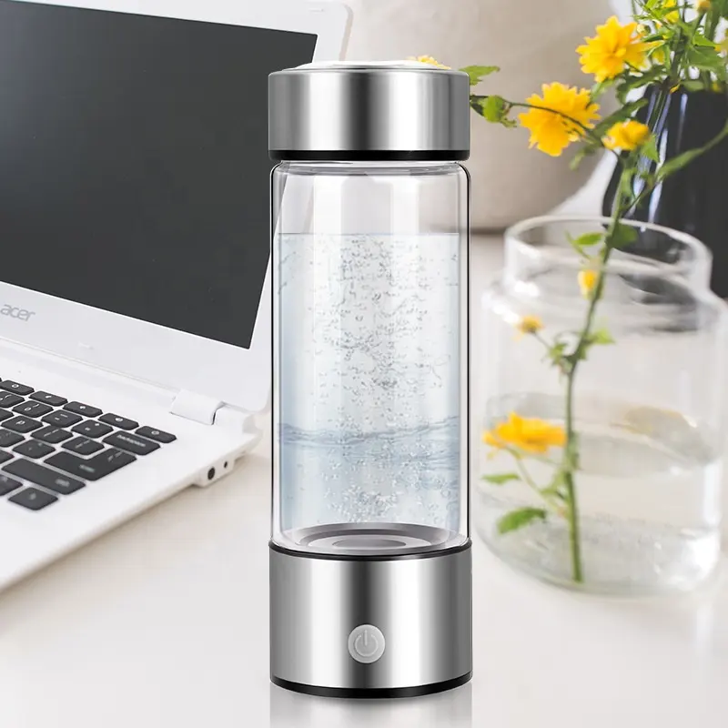 Wasserstoff-Wasserflaschen-Generator wiederaufladbare tragbare Glas-Wasserflasche für zuhause Büro Reisen