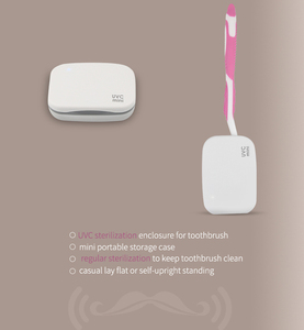 เครื่องฆ่าเชื้อแปรงสีฟันแบบพกพา UVC แบตเตอรี่ 500mAh ไฟ LED UVC 1 ดวง + UVA 2 ดวง กล่องฆ่าเชื้อแปรงสีฟันสำหรับเดินทางสำหรับแปรงสีฟันเดี่ยว - Product Image 3