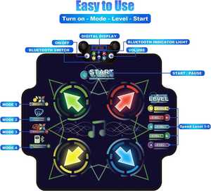 Alfombrillas de Baile Electrónicas al por Mayor con Luces Bluetooth Inalámbricas, Alfombrillas de Baile Iluminadas, Regalos - Product Image 3