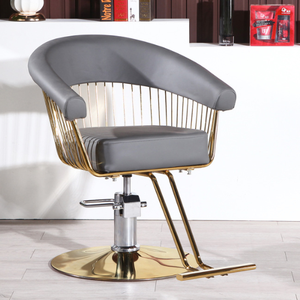 Sillón de Barbería Moderno, Hidráulico, Tapizado, con Estructura Metálica para Salón de Belleza - Product Image 2