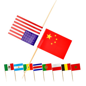 Cure-dents personnalisés pour restaurant, drapeaux en bois de pays du monde entier, décorations pour cocktails, fournitures personnalisées de cure-dents nationaux - Product Image 1