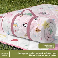 Tapis de sol portable en polyester pour camping, pique-nique, plage, extérieur, imperméable, anti-humidité, extra-épais, ultrasonique, SYNC F23