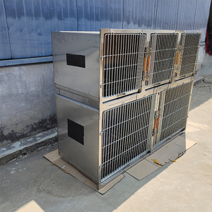 Cage pour chien en métal pour vétérinaire médical cage pour chien en acier inoxydable cage pour chat lapin