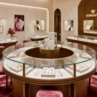 Vitrine de présentation de bijoux GZowin avec chaise et éclairage LED - Haute qualité, durable