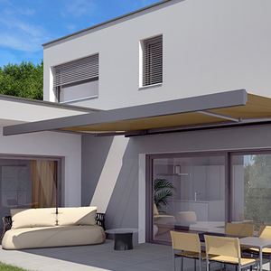 QHC moderno completamente-telaio telescopico in lega di alluminio elettrico tende pieghevoli per giardino cortile balcone uso esterno - Product Image 3