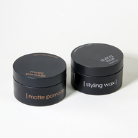 Récipient de crème en plastique noir mat de 100ml bouteille de soin de la peau vide à paroi épaisse pour beurre corporel pour emballage de pot de pommade et de soin de la peau