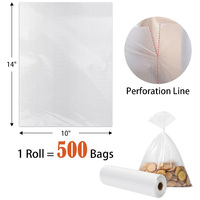Chinese leverancier, goedkope plastic rolzakken, op maat gemaakte transparante plastic groentezakken, voedselverpakkingsfolie rol, plastic fruitzakken