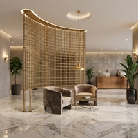 Grille décorative en fer forgé sur mesure pour cloison, plafond, porte ou fond mural de bureau d'entreprise