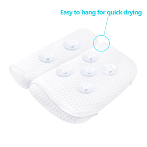 4D Air Mesh cuscino da bagno Spa cuscino di lusso antiscivolo vasca da bagno forte ventose supporto ergonomico collo - Product Image 2