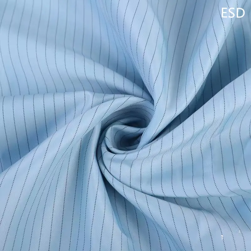 The New Listing Blue Anti Static Cotton Twill Antistatic Carbon Fiber 100gsm 150cm 1000d Conductive Fabric