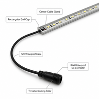 Bande LED rigide étanche 12V DC 5050, barre lumineuse LED rigide pour enseignes extérieures, éclairage de vitrine