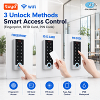 Contrôleur de porte autonome OEM personnalisé Tuya Smart WiFi IP68 étanche en alliage de zinc avec lecteur d'empreintes digitales, carte RFID et clavier PIN - Direct Usine