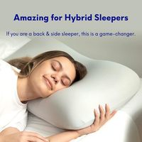 Conception ergonomique brevetée pour les dormeurs sur le côté et sur le dos, forme cervicale orthopédique qui enveloppe doucement la tête et offre un soutien au cou