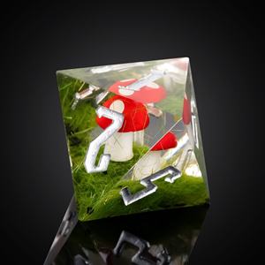 Pour Udixi Donjons et Dragons personnalisables Ensemble <span class=keywords><strong>de</strong></span> dés polyédriques à tranchants 7 pièces en résine <span class=keywords><strong>de</strong></span> champignon rouge pour jeux RPG - Product Image 5