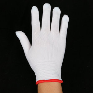 Nylon Work <b>Gloves</b> 13 Needle White Breathable Non Slip For Household Workshop General Use - Product Image 1