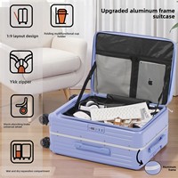 Nouveau 20 pouces multifonctionnel universel roue chariot valise ouverture latérale cadre en aluminium PC bagage à main étui de voyage ensembles de bagages