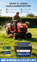 Batterie pour tondeuse à gazon TNE 12,8 V Liquid U1 LFP-U1L 10Ah/13Ah/15Ah 720A CCA LiFePO4 pour tondeuse autoportée et tracteur à gazon